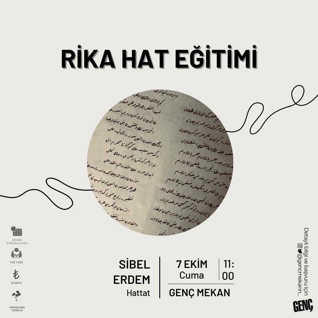 Üzerine eğilen hattat ile kağıdı arasındaki esrarı çözmek, ellerimize mürekkep bulaştırmak ve belki de o sırlı dünyanın kapsını arayabilmek için Eğitimci Sibel Erdem ile “Hat Eğitimi”ne adım atıyoruz.

Bu kıldan ince ama maharetli eğitim yolculuğu için kayıt link bioda.