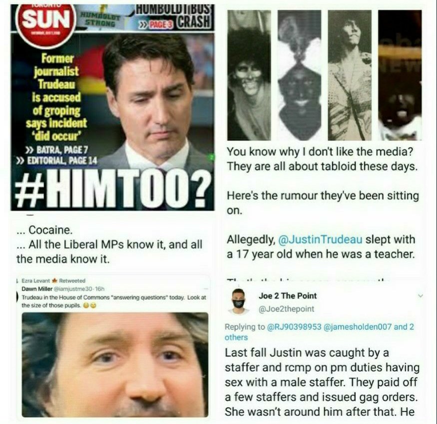 KISSmaniacz's tweet photo. @TheTorontoSun Blackface groper @JustinTrudeau cries "disinformation" too in a feeble attempt to defend his many disgraceful scandals. #TrudeauGrope #MeToo #TrudeauBlackface #BlackfaceTrudeau #blackface #racism #racist #TrudeauIsRacist #TrudeauIsARacist #cdnpoli #TrudeauMustGo #TrudeauResign https://t.co/9AaHzCfGOP