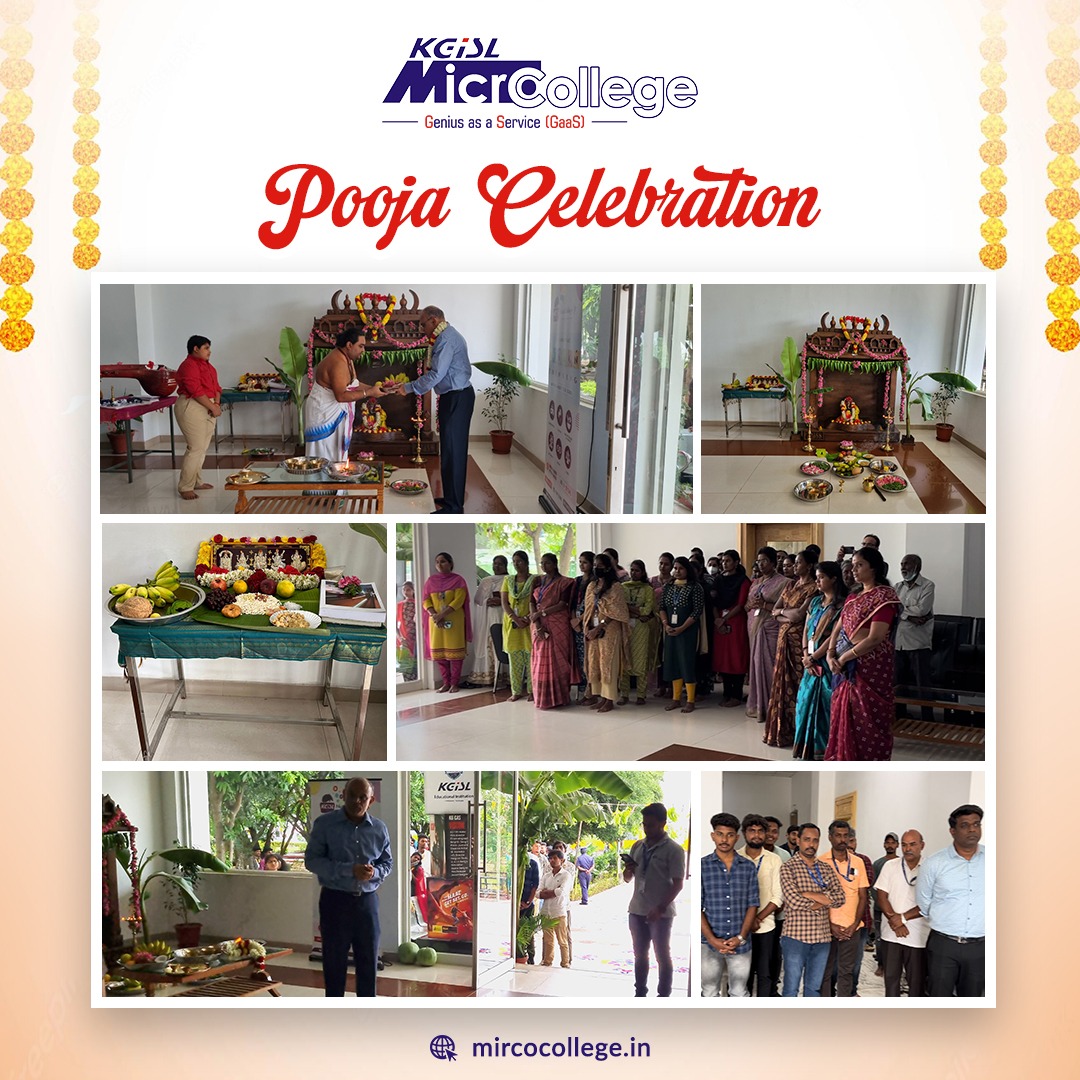 MicroCollegeOfl's tweet photo. The KGiSL MicroCollege family celebrated Ayudha Pooja on 1.10.2022. Our Managing Director, Dr. Ashok Bakthavathsalam graced the occasion by giving his warm wishes to the gathering and distributed the new lanyards. https://t.co/JMizcAo3rw