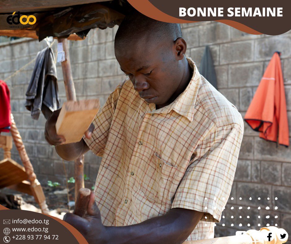 Edoo01275727's tweet photo. Goooo! C’est parti pour une nouvelle semaine de travail, de dure labeur et de bonne humeur..
Bonne semaine à tous

les prestataires de EDOO vous allège les tâches.
De quel service avez-vous besoin ?
Contactez nous ici
📱: 93 77 94 72
#edoo #Edowoto #serviceadomicile #bonnesemaine https://t.co/tr99mdOOGK