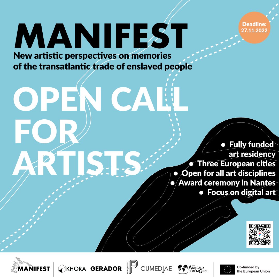 📢 MANIFEST OPEN CALL FOR ARTISTS 📢 
 
MANIFEST is looking for artists to join the art residency #ManifestArtJourney. 

➡️Learn more bit.ly/3f9mOha
🗓Open House Event : 26/10⏳Register Now: forms.gle/qBp4FB1zmgP3xF…

#CreativeEurope