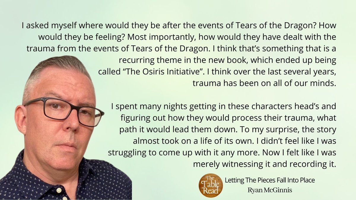 the_table_read's tweet photo. On The Table Read, thriller writer Ryan McGinnis @SNDDesigns shares his creative writing process for new book release, The Osiris Initiative

#thrillerauthor #thrillerwriter #bootwitter #writingcommunity #amwriting #writerslife

https://t.co/70l0Nz29TO https://t.co/kGDpXLCS9Z