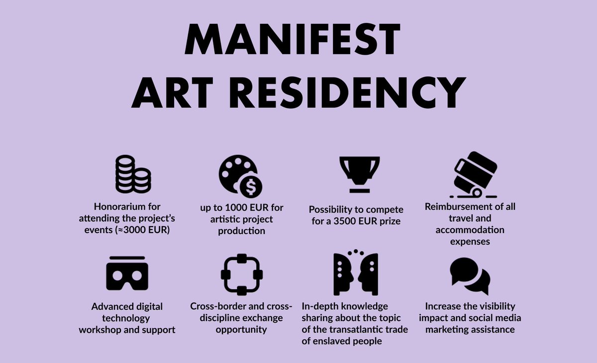 📢 MANIFEST OPEN CALL FOR ARTISTS 📢

The selected artists will benefit from:  
For more information, click here: bit.ly/3f9mOha