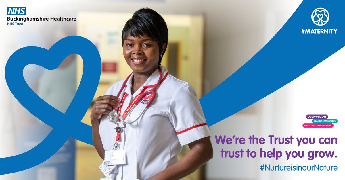 We're recruiting midwives: join our maternity team & experience our 💜 state-of-the art simulation suite 💜 inspirational preceptorship programme 💜 extra mandatory study days giving you extra time to upskill 👉 Find out more: just-r.com/bucks-maternit… #NurturingTalent #BHTfamily