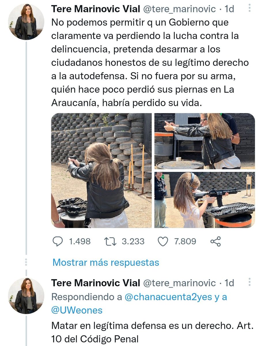 Callamperaspoli's tweet photo. "Matar es un derecho"
Marinovic, 2022 https://t.co/xYCEvXM6g5