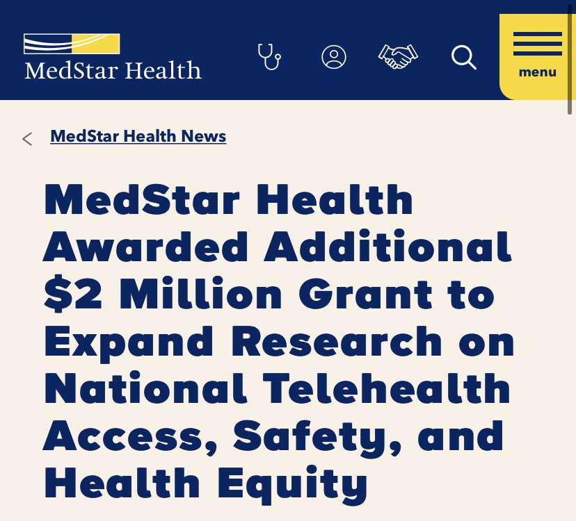 - Our Director, @RajRatwani with @Mi2innovation’s @E_BookerMD are leading a telehealth learning lab with @StanfordMed, @Intermountain, & @MSFTResearch. More bit.ly/3fyxMwO

Finally, Med Director @sakrevat & team are working with @IronBowHC to support @DeptVetAffairs