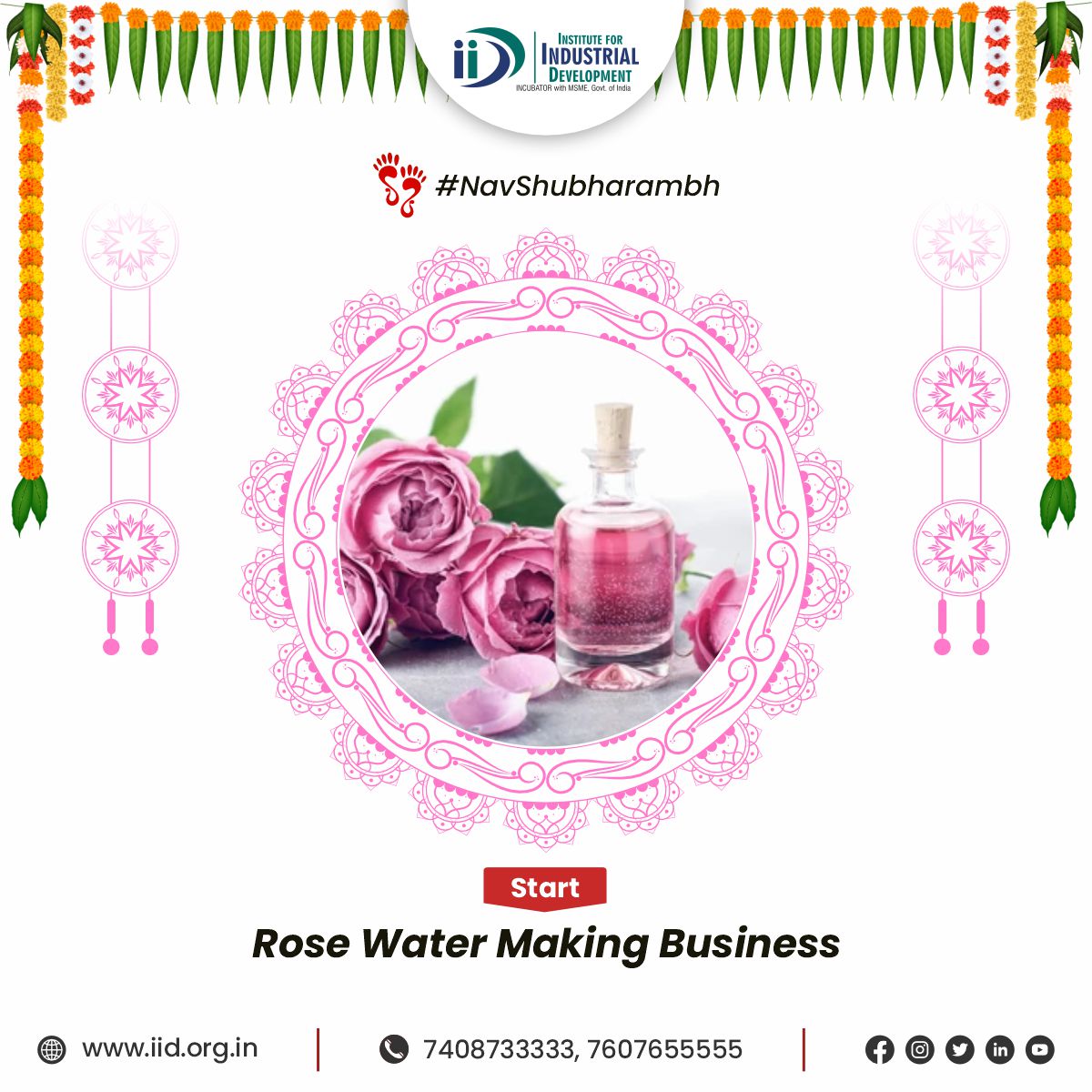 IIDIncubator's tweet photo. Start your day with the touch of a happy pink blush and be a part of the thriving ‘Rose Water’ business with the help of IID.
For more details, visit- https://t.co/bkxPsif7fW
.
.
#pinkrose #rosewater #business #entrepreneurs #startups #IID #IIDProjectReport #IIDForEntrepreneurs https://t.co/wRydtadHRl
