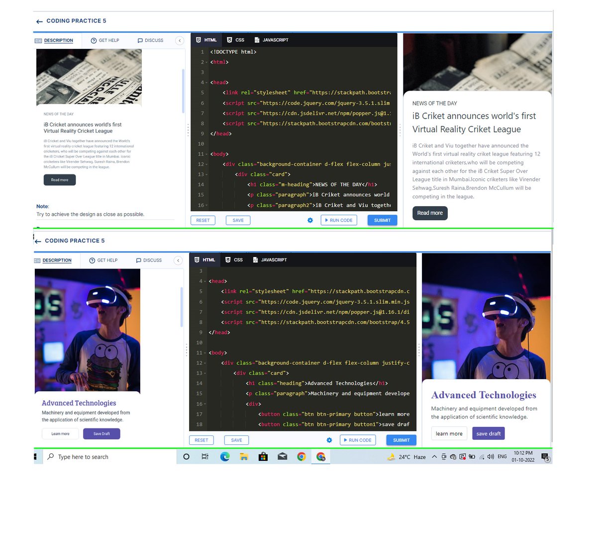 RaviNarada's tweet photo. Hello Everyone☺️,
I am happy to share that,i have completed my coding practice-5 with perfection.I hope you guys are also doing well.
Thank you NxtWave Rahul Attuluri for all your help.
#thankyou #codinglife  #connections 
#happydussehra #ccbp #ccbpian 
#share #help #consistency https://t.co/TGJQmaPgDL
