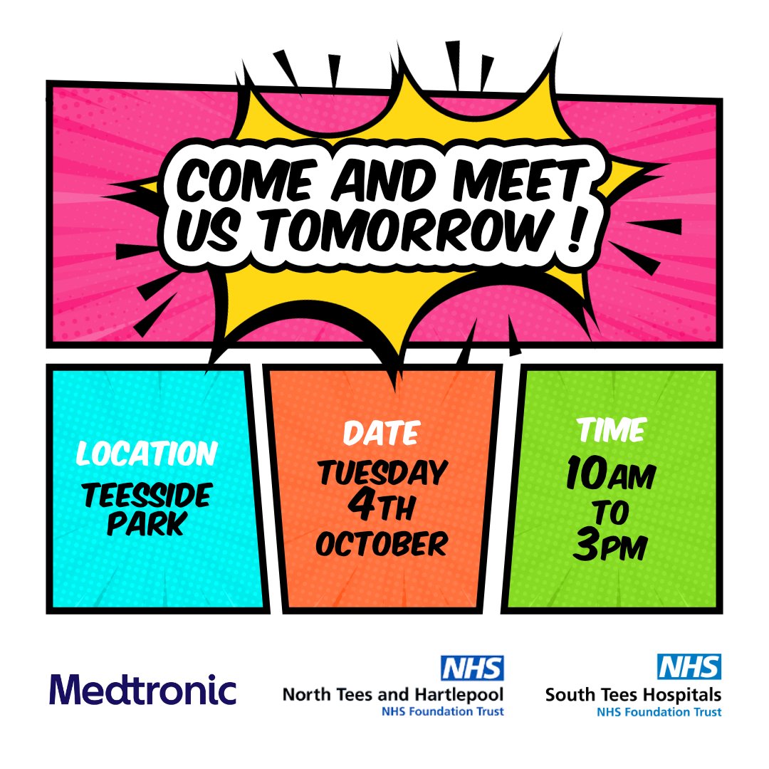 pumpinghearts's tweet photo. Don't forget to come and meet us tomorrow and support us as we team up with Medtronic and the NHS to raise awareness of heart failure!

👉 Teesside Park
👉 Tuesday 4th October
👉 10am - 3pm https://t.co/uD1PMbayYH