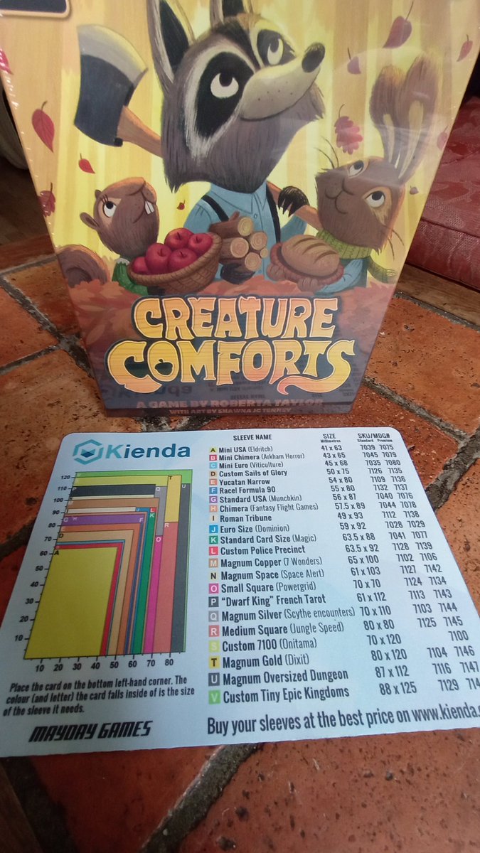 Just received a copy of Creature Comforts through the post along with a geeky gift that made me smile. I love it when play and utility come together Thank you <a href="/Kienda_UK/">Kienda</a> 

Looking forward to learning, playing and then taking Creature Comforts into client schools.
@infiniteroberta