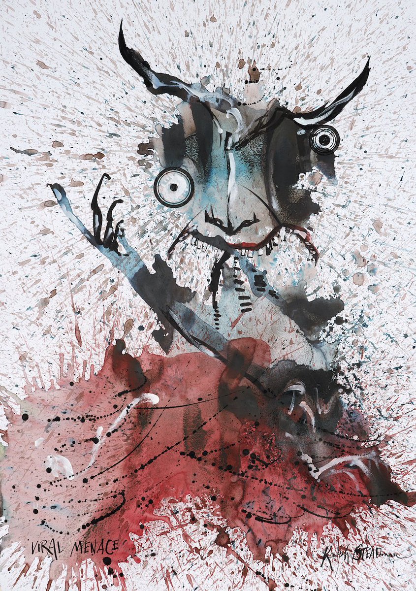 SteadmanArt's tweet photo. Viral Menace, lockdown art.
#WorldVirusDay #RalphSteadman #Illustration #LockdownArt https://t.co/HUmEsdeojg