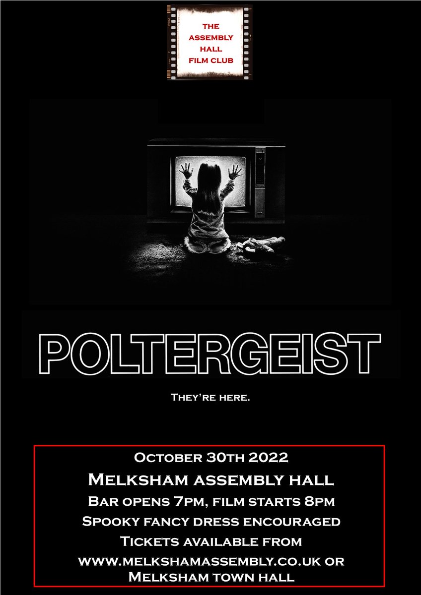 AHFilmClub's tweet photo. They're heeeere...

October 30th sees our Halloween screening of Tobe Hooper's Poltergeist.

Big screen, bar open, Halloween fancy dress not discouraged!

https://t.co/HIcU1omLTz for tickets

#HorrorFamily #horror #Halloween #Poltergeist #HorrorCommunity https://t.co/V5Fo5rHH5N