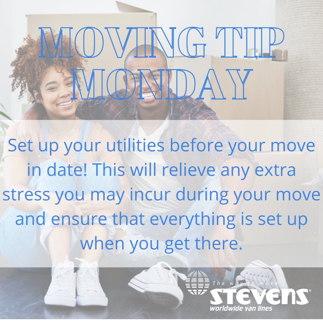 StevensVanLines's tweet photo. It's #MovingMonday and we want to make sure you are all set up when you get to your new home! #DriversWanted #KeepMovingForward #MovingDay #GetMoving #MovingOn #MovingOut #MovingTips https://t.co/62O93Utp6R