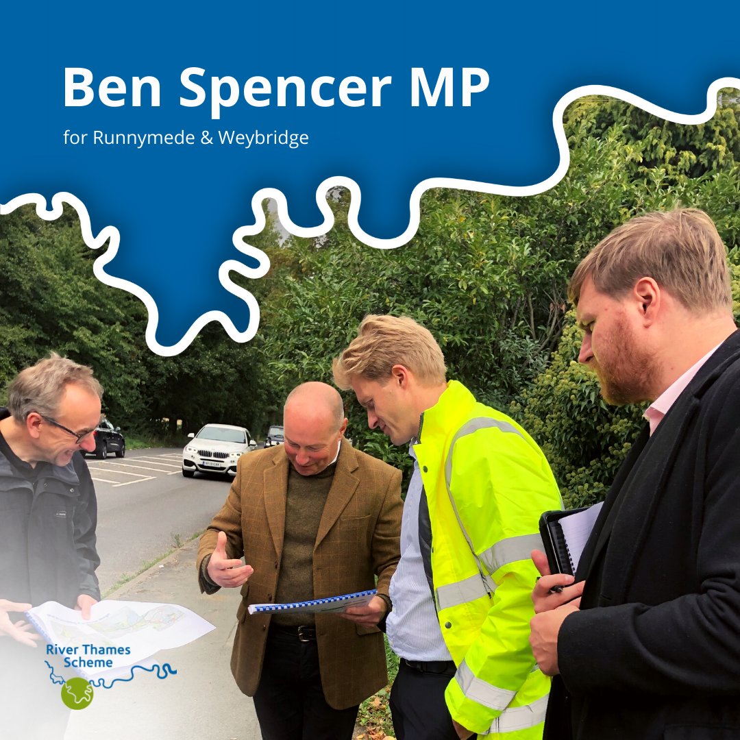 We were delighted to welcome Member of Parliament for Runnymede and Weybridge, Ben Spencer, to join the team for a walkthrough of the River Thames Scheme on Friday. Exciting to see plans developing. For more details about the scheme visit: orlo.uk/89jXH <a href="/DrBenSpencer/">Dr Ben Spencer</a>