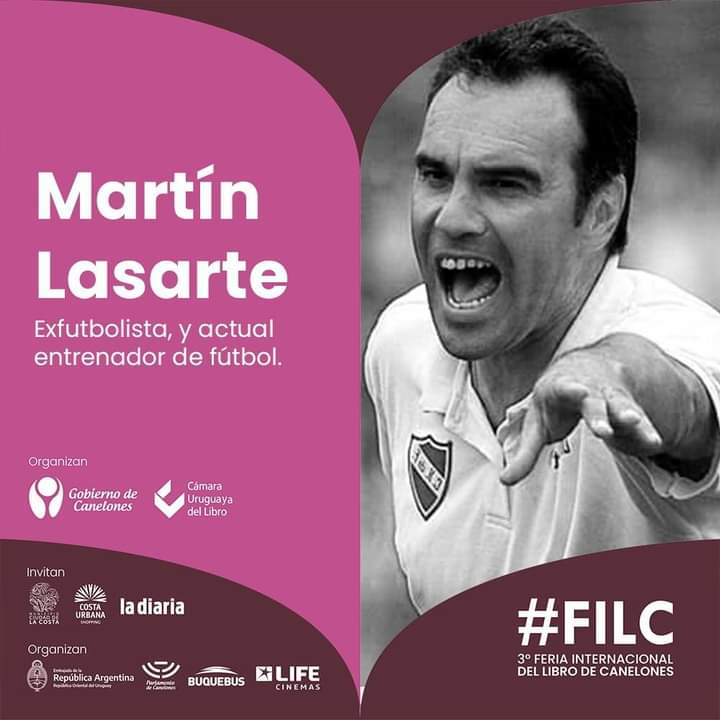filcanelones's tweet photo. Hoy en la #FILC. Jorge Señorans y @ricardogotta intercambiarán sobre “locuras” en el fútbol con Martín Lasarte y Julio César Giménez. Modera Virginia Ithurbide.
📌Lunes 3/10. 19 hs. Costa Urbana
Toda la programación: https://t.co/vuRRRvC3bs
#filc #filcanelones
#CanelonEScultura https://t.co/1X8KCiv6wI