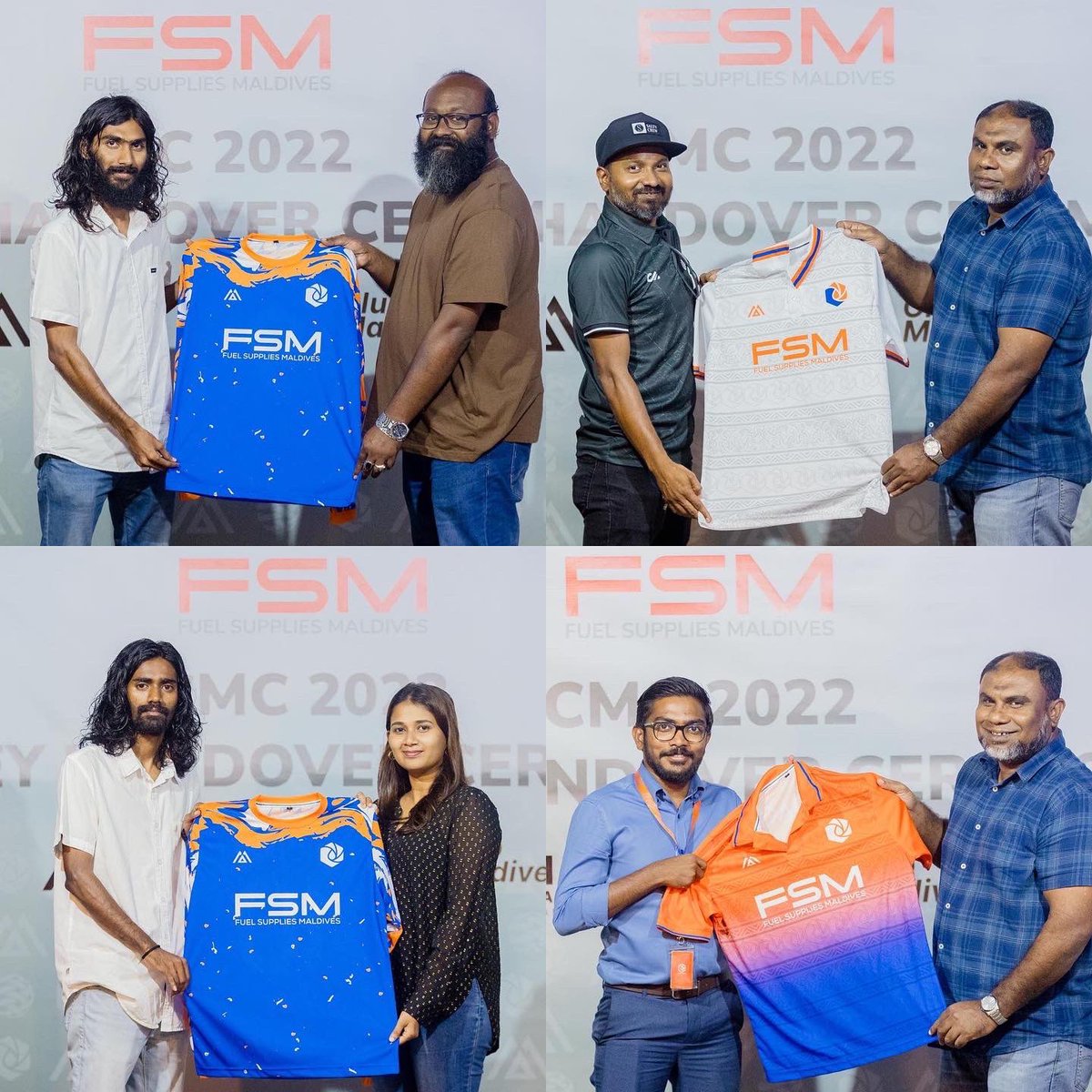 FuelSuppliesMv's tweet photo. FSM Club Maldives Cup 2022 team jersey hand over ceremony.
@ClubMaldives @FuelSuppliesMv
#clubmaldivescup2022
#teamfsm https://t.co/f3QBmkuV13