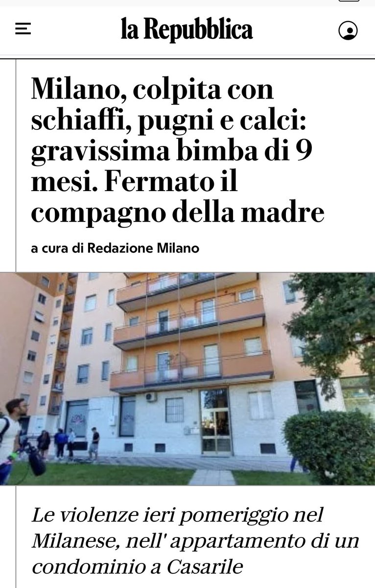 PaolaDellAira2's tweet photo. La bimba di 9 mesi massacrata di botte, a calci e pugni, dal compagno della madre a Casarile, in provincia di Milano, ha lasciato la terapia intensiva dell’ospedale Papa Giovanni XXIII di Bergamo e non è più in pericolo di vita.
Buona vita piccolina !
#casarile https://t.co/Js4bG61VGX