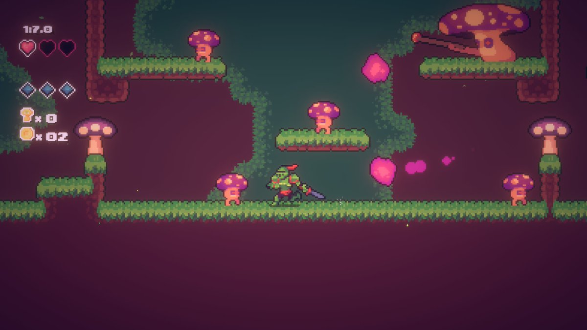 You might stumble upon a challenge room full of enemies in #TheIslandofSpirits. Clear the room and you'll get a shiny reward for your trouble. #gamedev #unity #madewithunity #indiegame #pixelart #roguelike