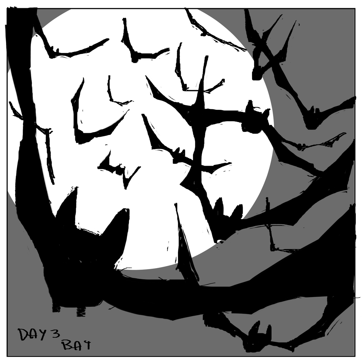 day 3: bat #inktober 