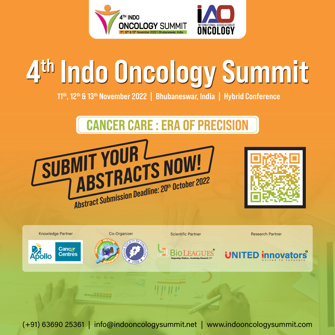 iferplifesci's tweet photo. 4th Indo #Oncology Summit 2022 on November 11th, 12th,& 13th organized by #IAO in association with #BioLeagues worldwide Visit https://t.co/Z7k4CHyJbr info@indooncologysummit.net
+91 6369025361 #research #innovation #cancer #symptoms #cancertreatment #intetnationalconference https://t.co/qknYTjqqAZ