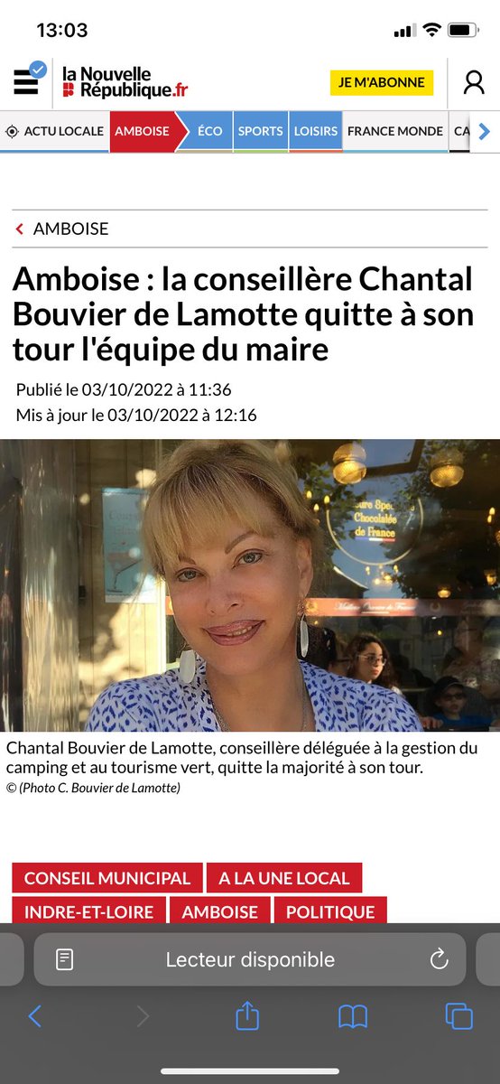 Il faut maintenant à tout prix que l'actuel Maire d'#Amboise prenne la seule décision qui s'impose à lui !
#courage