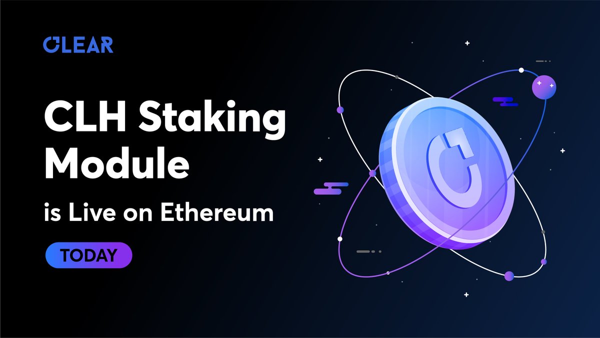 clear_dao's tweet photo. CLH Staking is now live. Join to stake your $CLH!
👉https://t.co/mQURZVEaFw
🎆No Preset APR
🎆First-Come High-Yield
🎆Infinite Possibilities
Find more in Medium
👉https://t.co/Q65ivnQ8ZC https://t.co/BPp69LRkKn