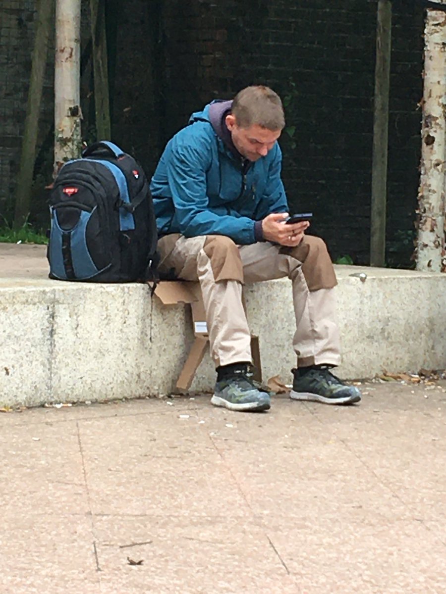 JREverest's tweet photo. In the park and HORRIFIED to see that someone has SAT on Flat Stanley’s HEAD!!!! 😩 https://t.co/ZF3XUkt1wk