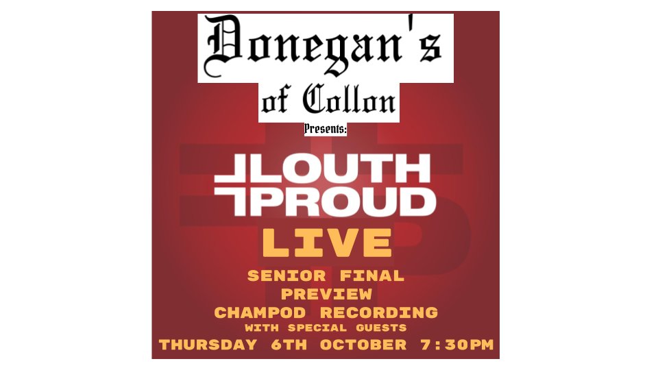 LouthandProud.com (@louthproud) on Twitter photo ๐จ ๐จ REMINDER ๐จ ๐จ
Live Recording of Senior final champod in Donegans of Collon
Thursday 6th October 7:30pm
patreon.com/posts/senior-fโฆ
<a href="/NewtownBlues/">Newtown Blues GFC</a>
<a href="/Ardeestmarysgfc/">Ardee St Marys GFC</a> ๐จ ๐จ REMINDER ๐จ ๐จ
Live Recording of Senior final champod in Donegans of Collon
Thursday 6th October 7:30pm
patreon.com/posts/senior-fโฆ
<a href="/NewtownBlues/">Newtown Blues GFC</a>
<a href="/Ardeestmarysgfc/">Ardee St Marys GFC</a>