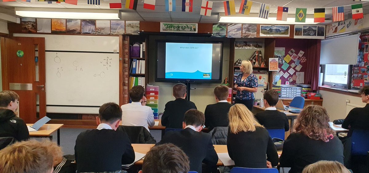 Stewarton_Acad's tweet photo. Great work done by S3, S4 and Higher Geography pupils today working with Lauren Addis, SEPA’s Flood Advisor for Southwest Scotland. Fantastic to see ‘real life’ Geography in action! https://t.co/MsEmlhoCws
