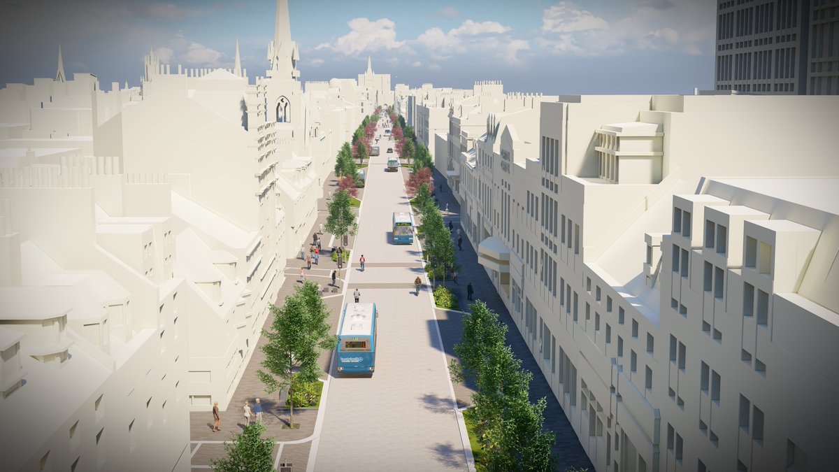 AberdeenCC's tweet photo. Potential designs for how city centre streets could look as part of the City Centre and Beach Masterplan are revealed today along with online public consultation.
They include play areas, public art, events spaces &amp; greening the area.
More info 👉 https://t.co/giJDFomrBM
