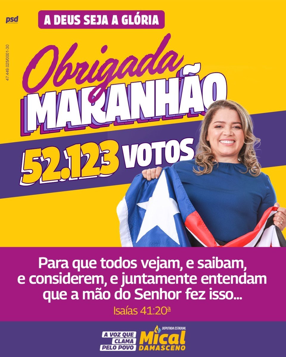micaldamasceno's tweet photo. 🔥 Muito obrigada, Família Maranhense.
A Deus seja a Glória.
#prefiromical #deputadaoficial #povodedeus #vozqueclamapovo #soumical #micaltáon #maranhão #deus #pátria #família #bolsonaro #tocombolsonaro #bolsonaropresidente #micalénecessaria https://t.co/kCvthBSnMB