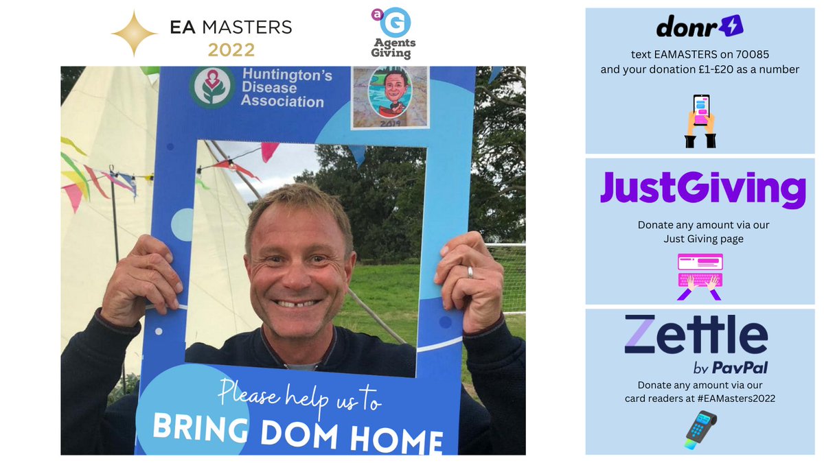 Agents_Giving's tweet photo. A great read in @propertyr today https://t.co/XsergAoPpL #EAMasters2022 @Agents_Giving #BringDomHome Appeal raising over £20,000. If you would like to help you can donate by text or on the Just Giving page below. https://t.co/fIApmaV9BI https://t.co/sfbJ0mVltd