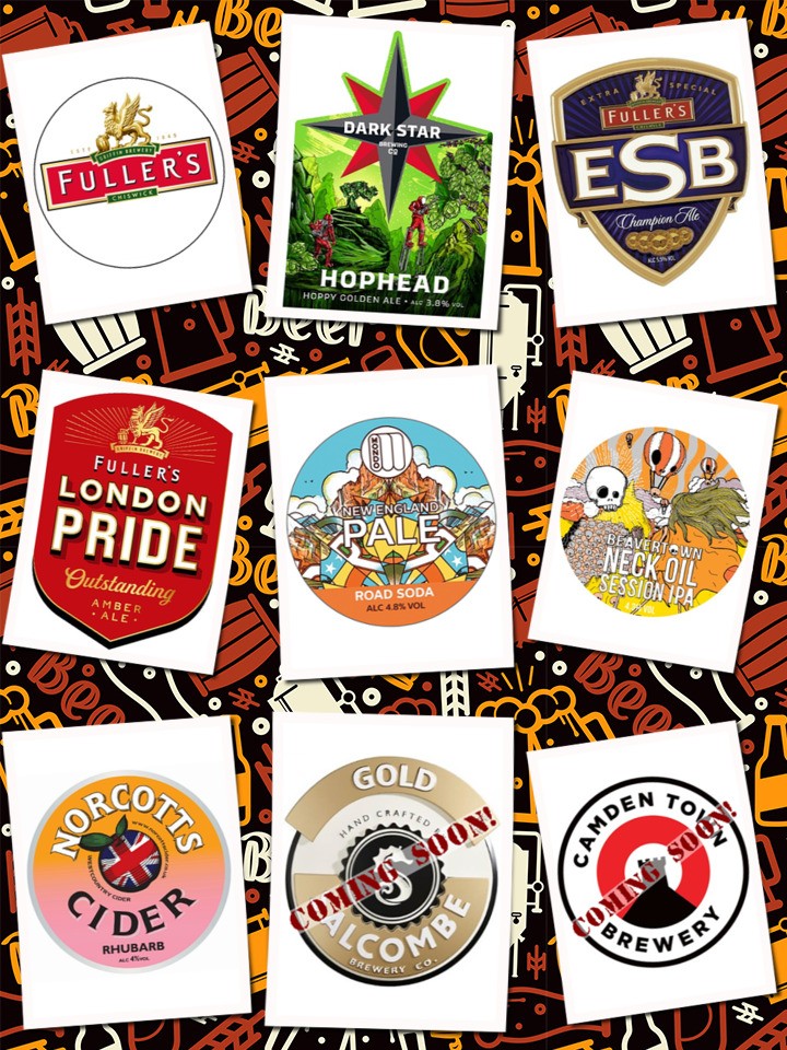 On the bar today! Includes our Limited edition Fullers Vintage Ale 2022
Beer Board: bit.ly/2RMlhOy

@Fullers <a href="/Darkstarbrewco/">Dark Star Brewing Co</a> <a href="/mondobrewing/">Mondo Brewing Co.</a> <a href="/BeavertownBeer/">Beavertown Brewery</a> <a href="/NorcottsCider/">Norcotts Cider</a> 
#RealAleFinder