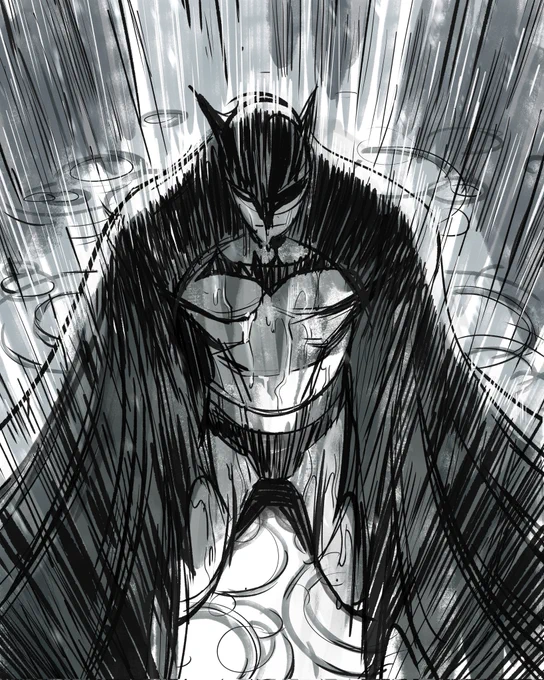 Downpour. #BATOBER #batober2022 #Batman 