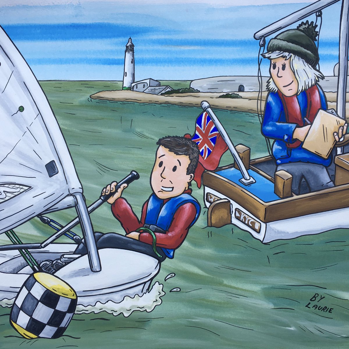 Here’s that finished commission!
.
#bylauriedesigns #gouache #artwork #painting #art #commissionedart #gouachepainting #yachtingart #yachtingartist #sailing #sailingart #sailingartwork #dinghysailing #sailingdinghy #thesolent #keyhaven #hurstcastle #hurstspit