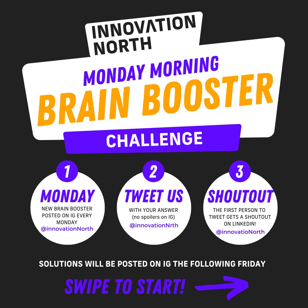 Check out our newest initiative for Monday Mornings.  Keep your mind sharp! Head over to IG to take the #challenge instagram.com/innovationnort…