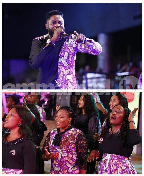ProphetessAnge7's tweet photo. “I Call You Awesome God!” sing The Emmanuel TV Choir after the powerful testimony session. https://t.co/yM8cZuM2Tl