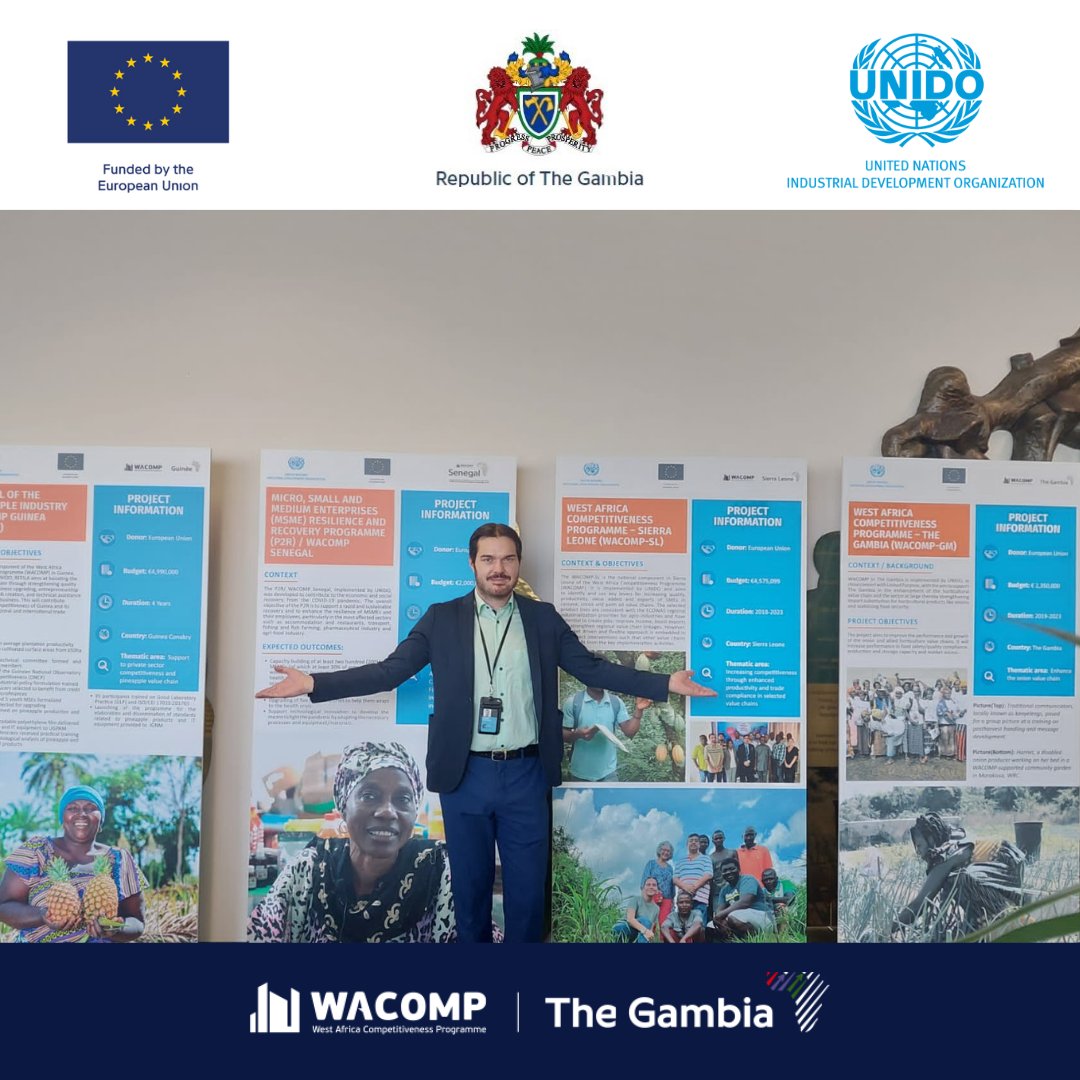 WACOMP_GM's tweet photo. . @EUinTheGambia -funded #WACOMP_GM🇬🇲 is excited to attend &amp; showcase📸its works at the ongoing #Vienna_Food_Safety_Forum🙂.

The 3⃣-day event provides a platform for food safety stakeholders to exchange🔄experiences in their digital transformation⏫of food🧅safety👍practices. https://t.co/DdU9aJo8mx