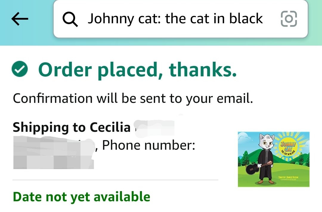 pingubest's tweet photo. @realtimrozon @amazon Congratulations Tim 👏🏼 I ordered on https://t.co/YW6z5Z1w3X but it's "temporary out of stock" 😢
Is the cat you as "John Henry"?
Can't wait for my daughter to read this 🥰
#JohnnyCat https://t.co/DMBOhUBbhf