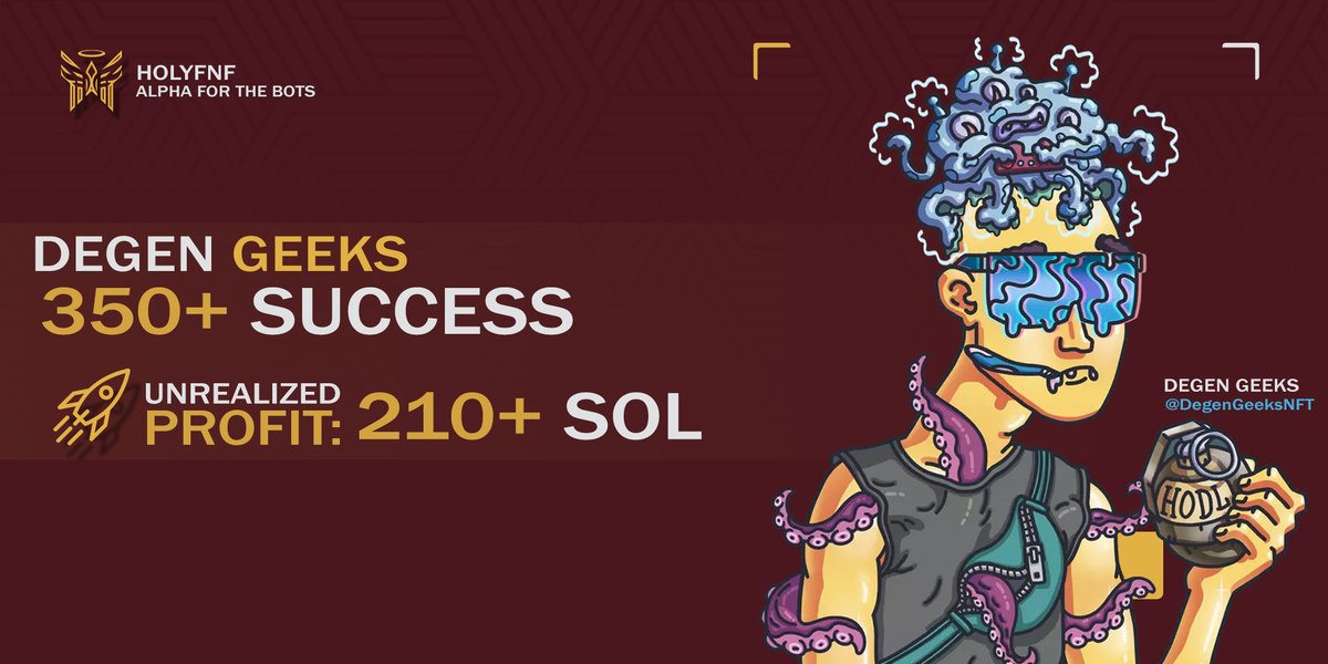 just our previous cooks that we wanted to share. We have 1 member that are so bullish that he minted over 200+ supply and it moons. 

👼
@DegenGeeksNFT