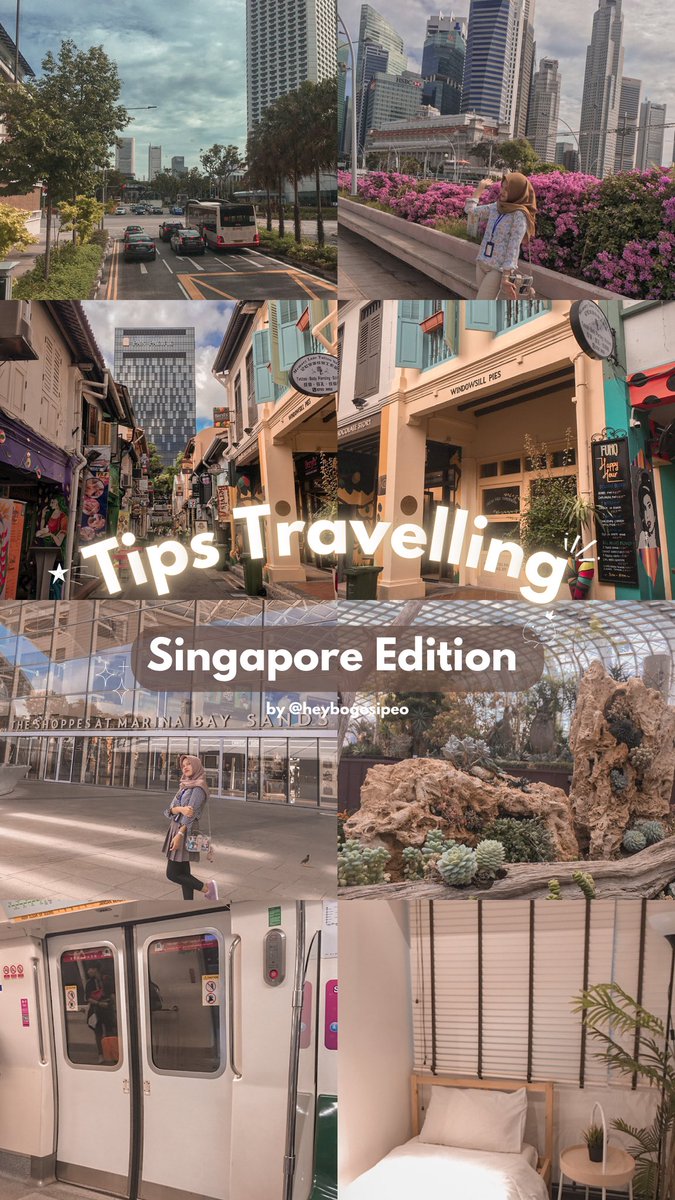heybogosipeo's tweet photo. TIPS LIBURAN/TRAVELLING KE SINGAPORE 
(Full public transportation, no antre tempat wisata) simple dan lebih hemat!

Bisa menyesuaikan budget, tanpa guide tour, atur jadwal sesuka hati 🙌🏻
📥 Save dulu sambil nabung

—a thread
#traveltips #Farexplore https://t.co/kq0fWJduAL