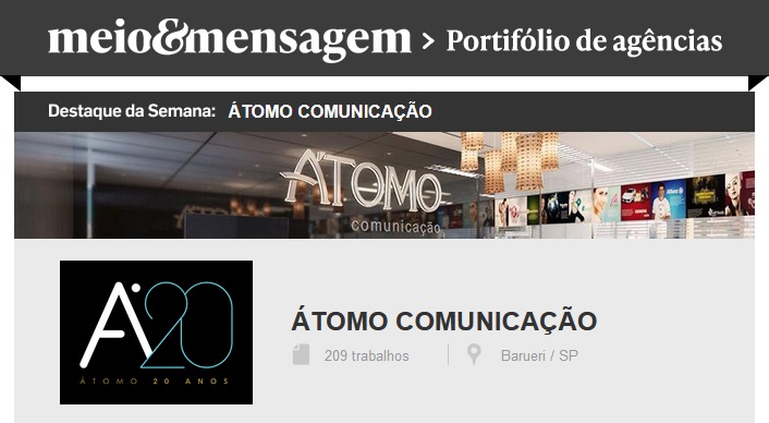 portfolio_mm's tweet photo. A @atomocom é o destaque dessa semana no Portfólio. Confira os trabalhos da Agência https://t.co/Yx4khBphCo https://t.co/CoEVyGDOH8