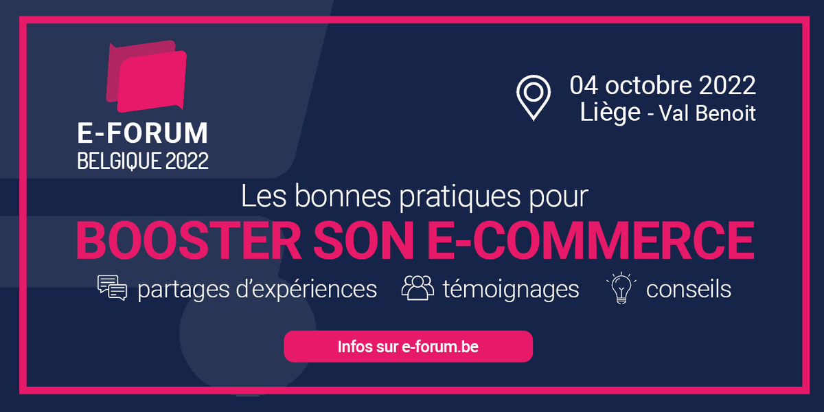 Dernière chance pour s'inscrire au E-Forum qui aura lieu à Liège demain !

Infos &amp; inscriptions (gratuite avec le code "AWEX2022") : e-forum.be