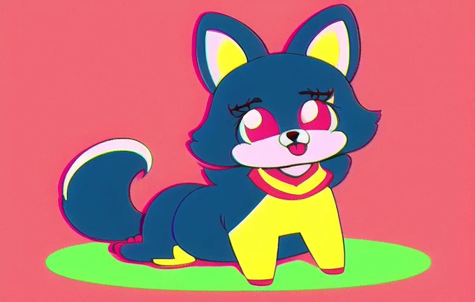 retro artstyleを入れるとどれだけ薄めてもdog cat タグが4枚目みたいに人にならないからこれはきっとバグだろうcat girlはいけた 