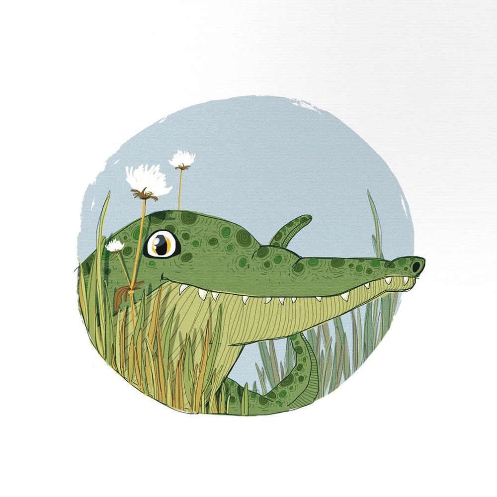 JuliaHenauer's tweet photo. Who'd have thought Crocodiles could be cute! 🙃#kidlitart #illustrationart #kidlitartist  #Croctoberart https://t.co/2HDIbqJE8y