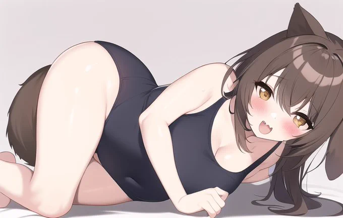 retro artstyleを入れるとどれだけ薄めてもdog cat タグが4枚目みたいに人にならないからこれはきっとバグだろうcat girlはいけた 