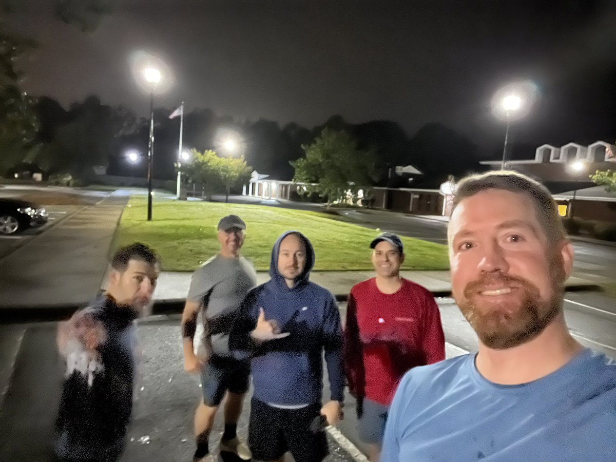 5PAX(2EC) for a Marky Mark impromptQ. Parking spot4️⃣corners build-a-🐻. 21-15-9 circuits in the 🧺shelter. A bit of F3 JoGa thrown in before PAX led mary. 🙏🏼 Prayers up for those who lost homes in the hurricane. 📣 <a href="/f3jocoga/">@F3JOCOGA</a> CSAUP The Iliad on 10/29.