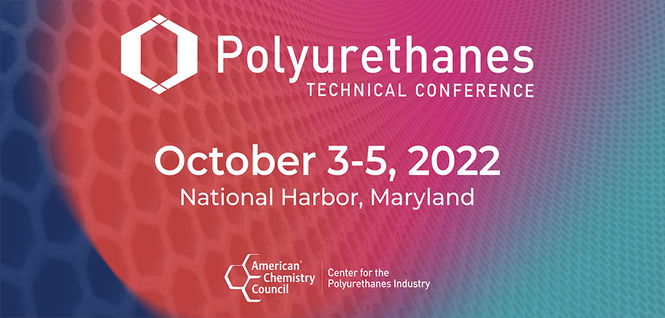 AmChemistry's tweet photo. Today is the first official day of the 2022 Polyurethanes Technical Conference! Use the hashtag #PolyCon22 to view & share your conference updates throughout the next three days. https://t.co/Zy4vSVbNg1