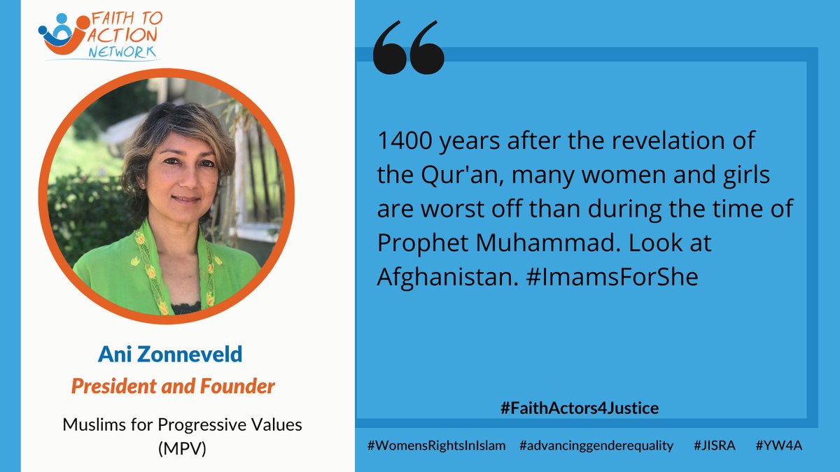 FaithtoActionet's tweet photo. 1400 years after the revelation of the Qur'an, many women and girls are worst off than during the time of Prophet Muhammad. Look at Afghanistan @AniZonneveld @mpvusa #ImamsForShe #faithactors4justice #JISRA #YW4A https://t.co/hqgLkkVbAw