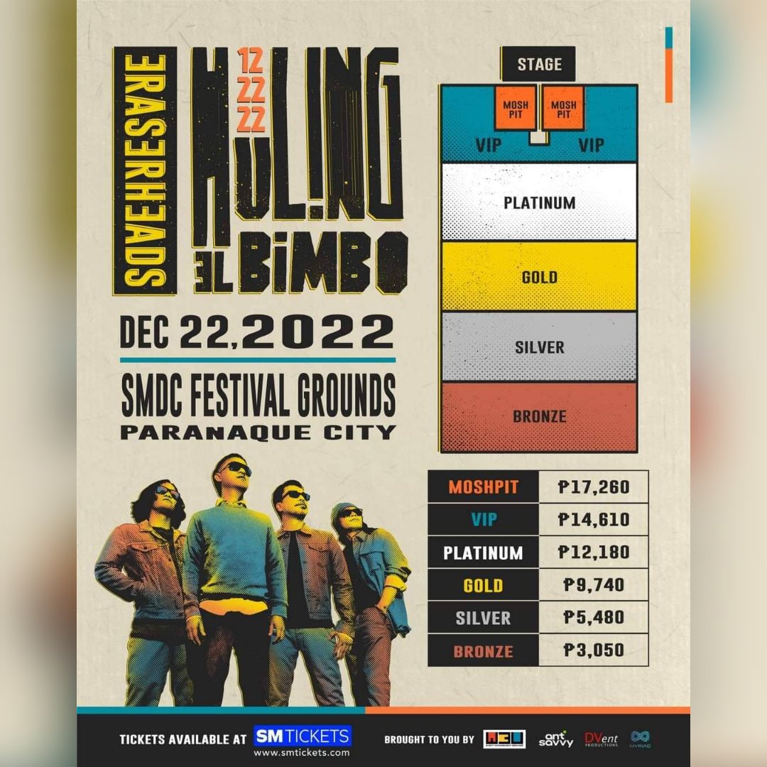 Philippine Concerts On Twitter Ticket Prices For Eraserheads Huling 